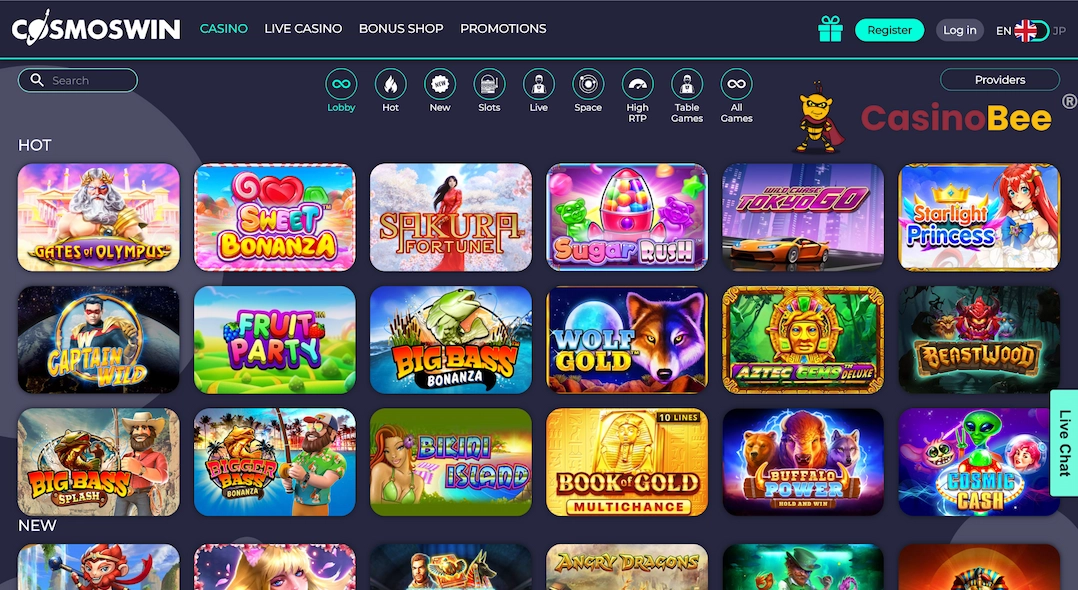 cosmoswin casino games